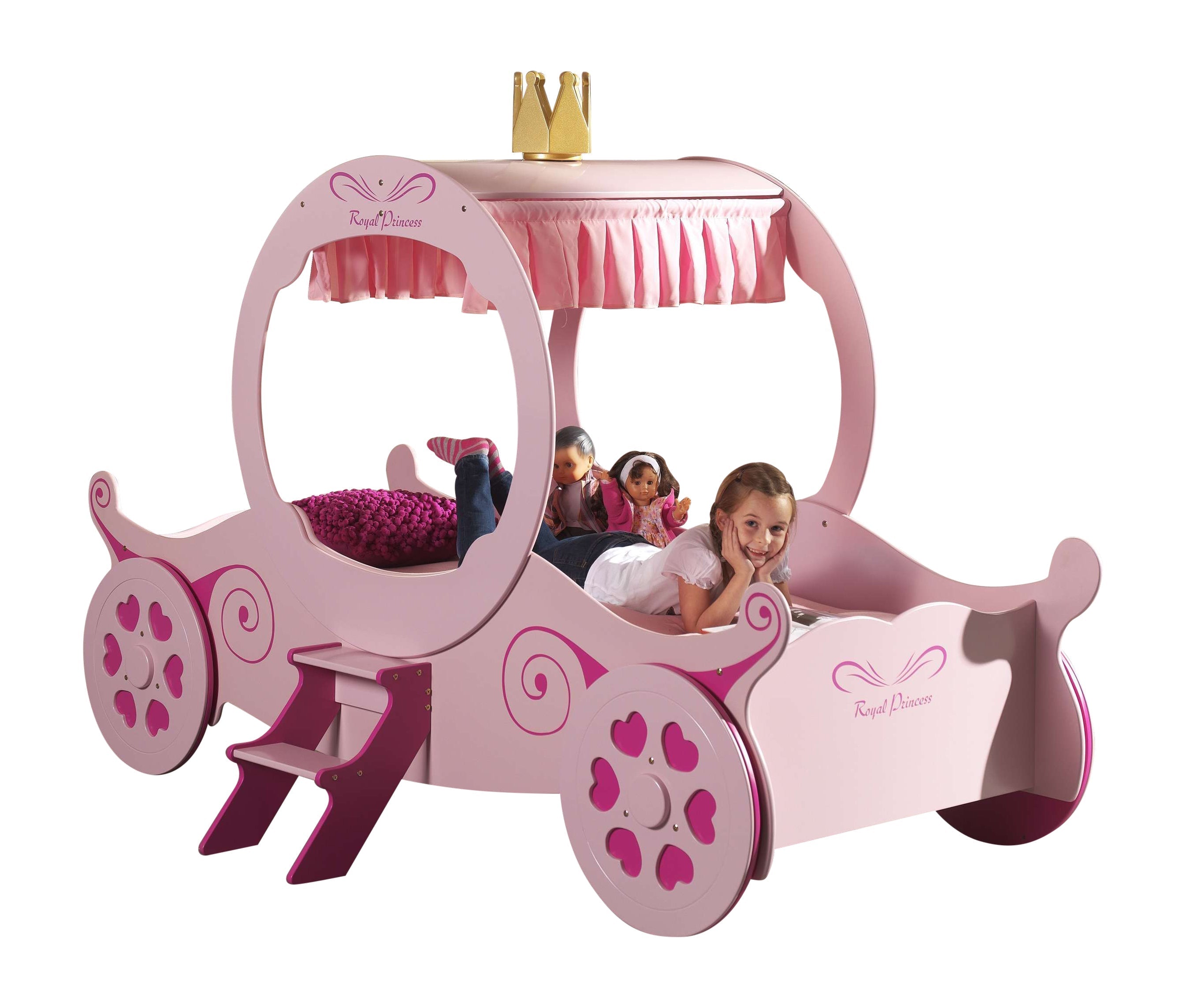 Vipack Princess Kate Carriage Kids Bed - Pink