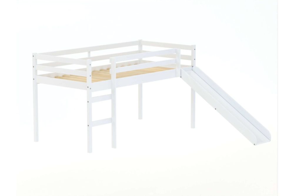 Birlea Frankie White Mid Sleeper Bed with Slide