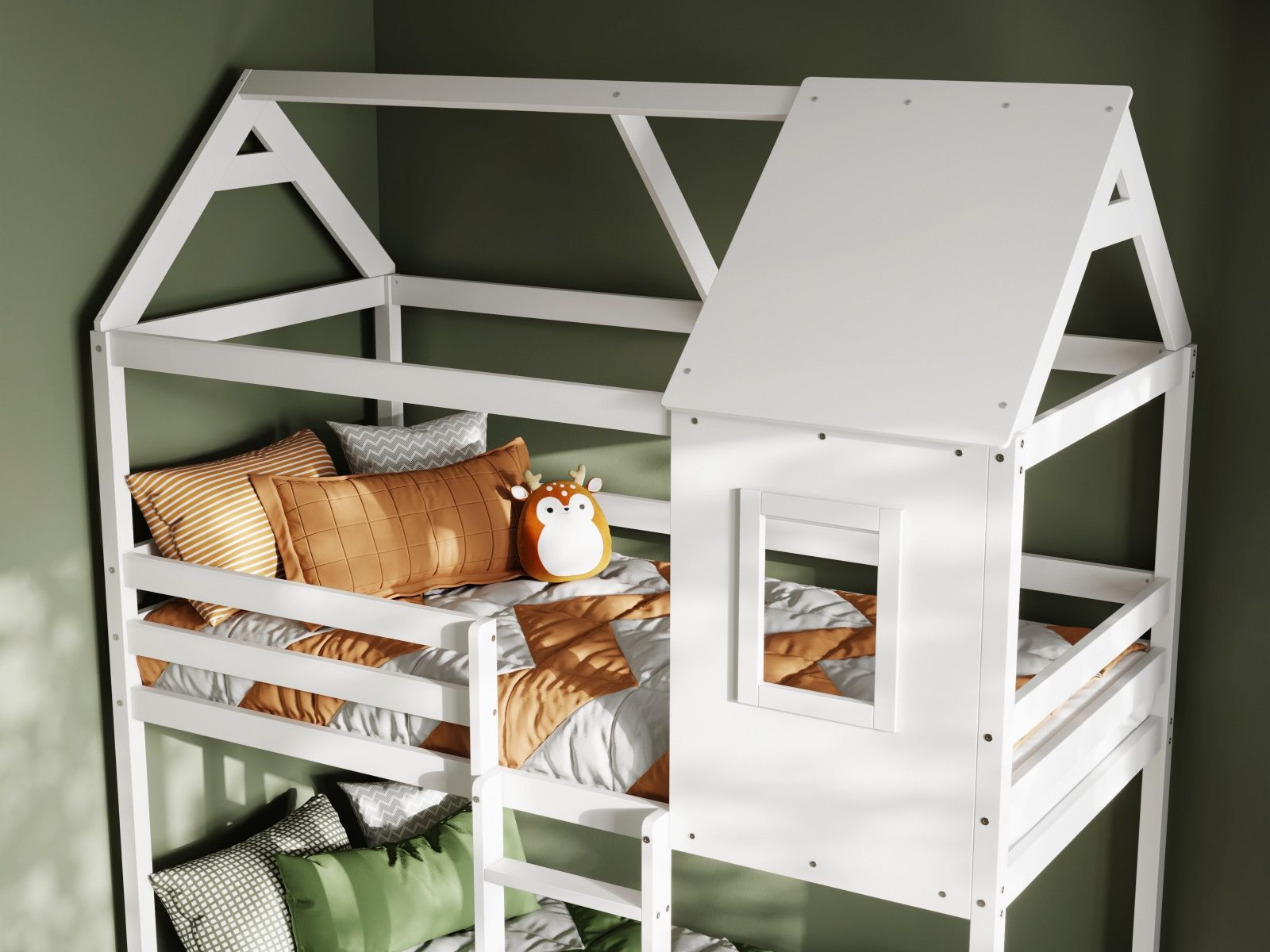 Flair Hideaway Wooden Bunk Bed - White