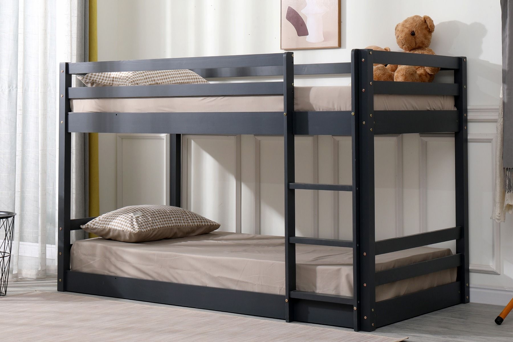 Flair Wooden Spark Low Bunk Bed - Grey