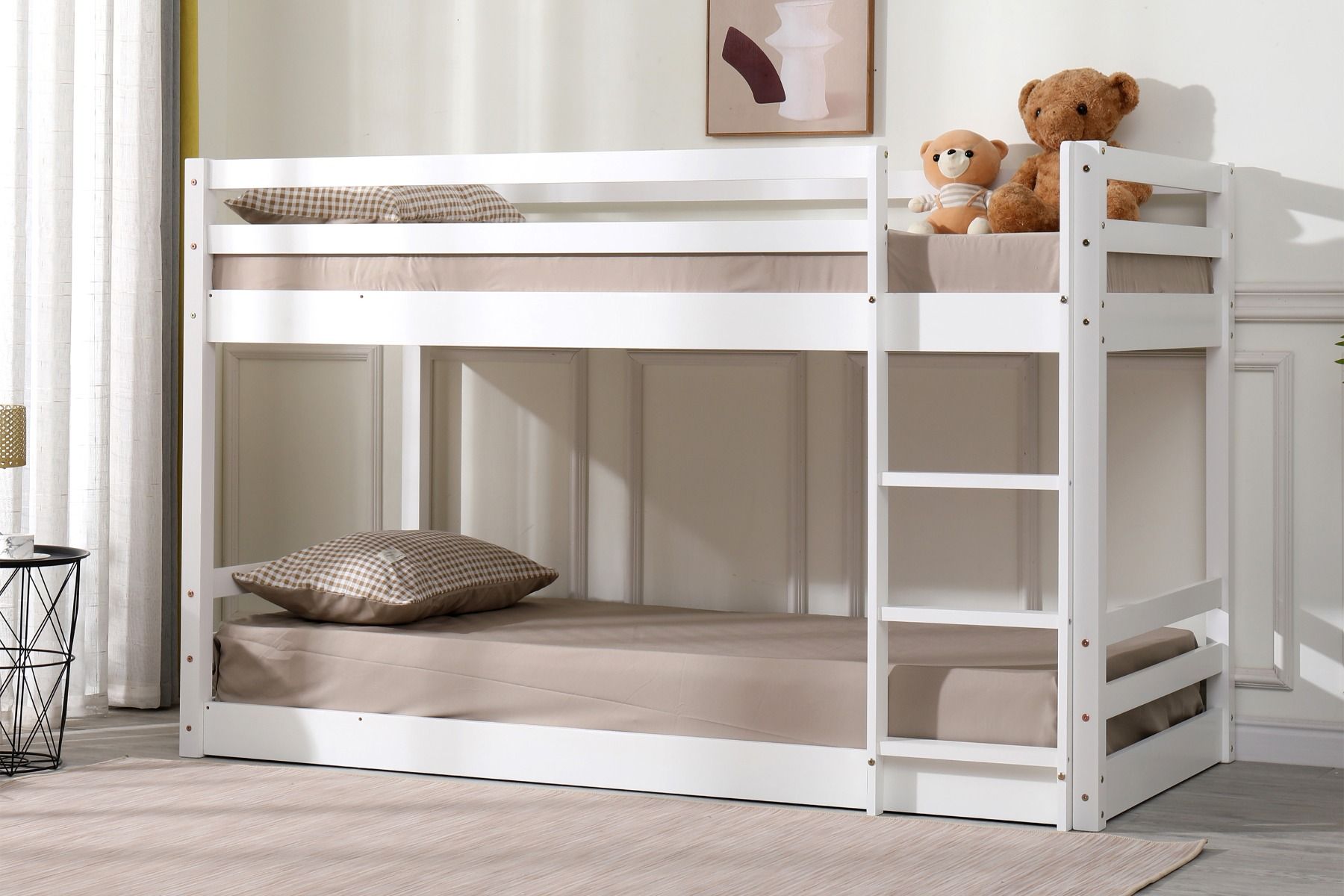 Flair Wooden Spark Low Bunk Bed - White